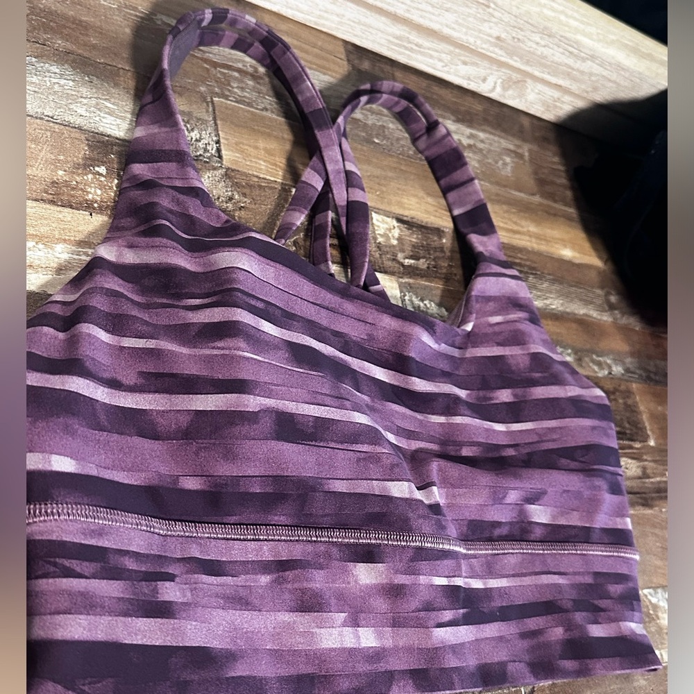 Lulu sports bra, purple and light purple, new